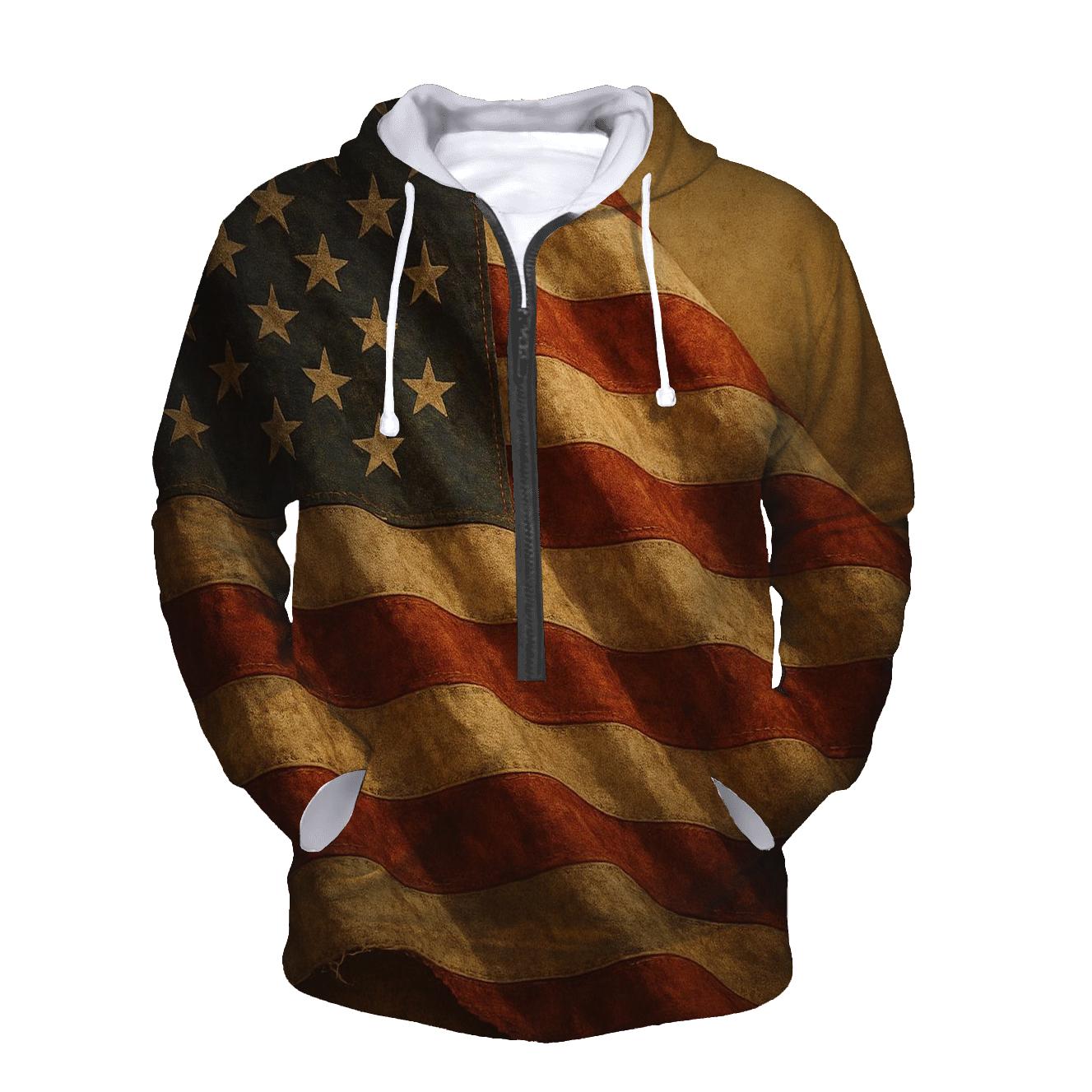 Vintage Battleworn Banner premium hoodies