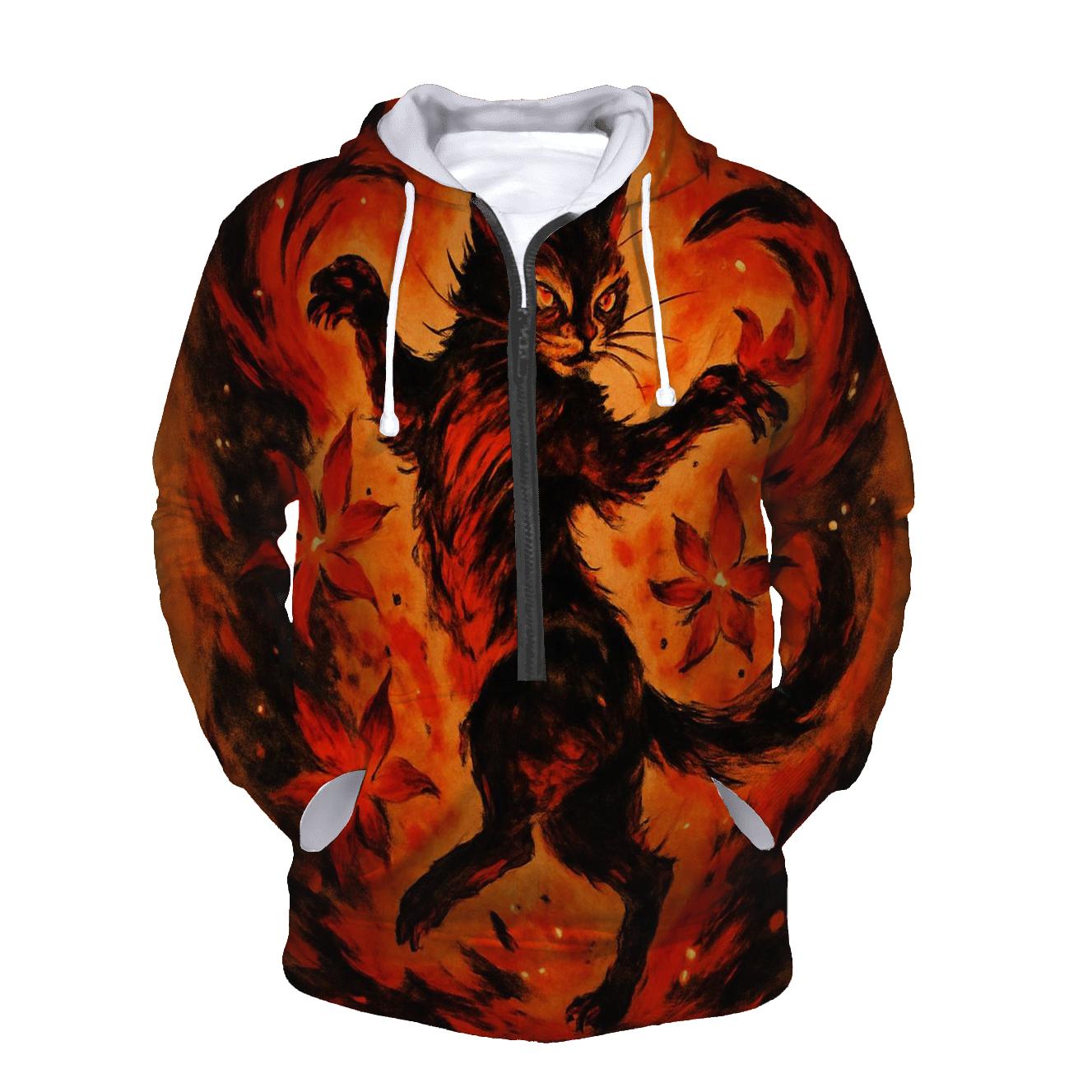 Volcanic Ember Dancer Cat hoodie styles