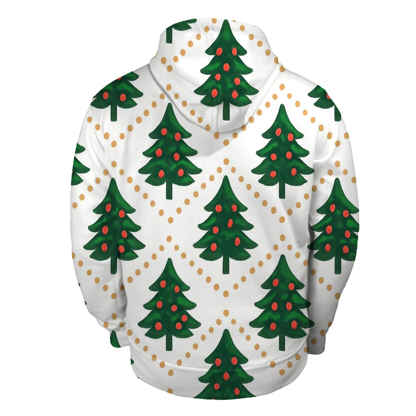 Christmas Tree Chevron Bands On White Background hoodie designs