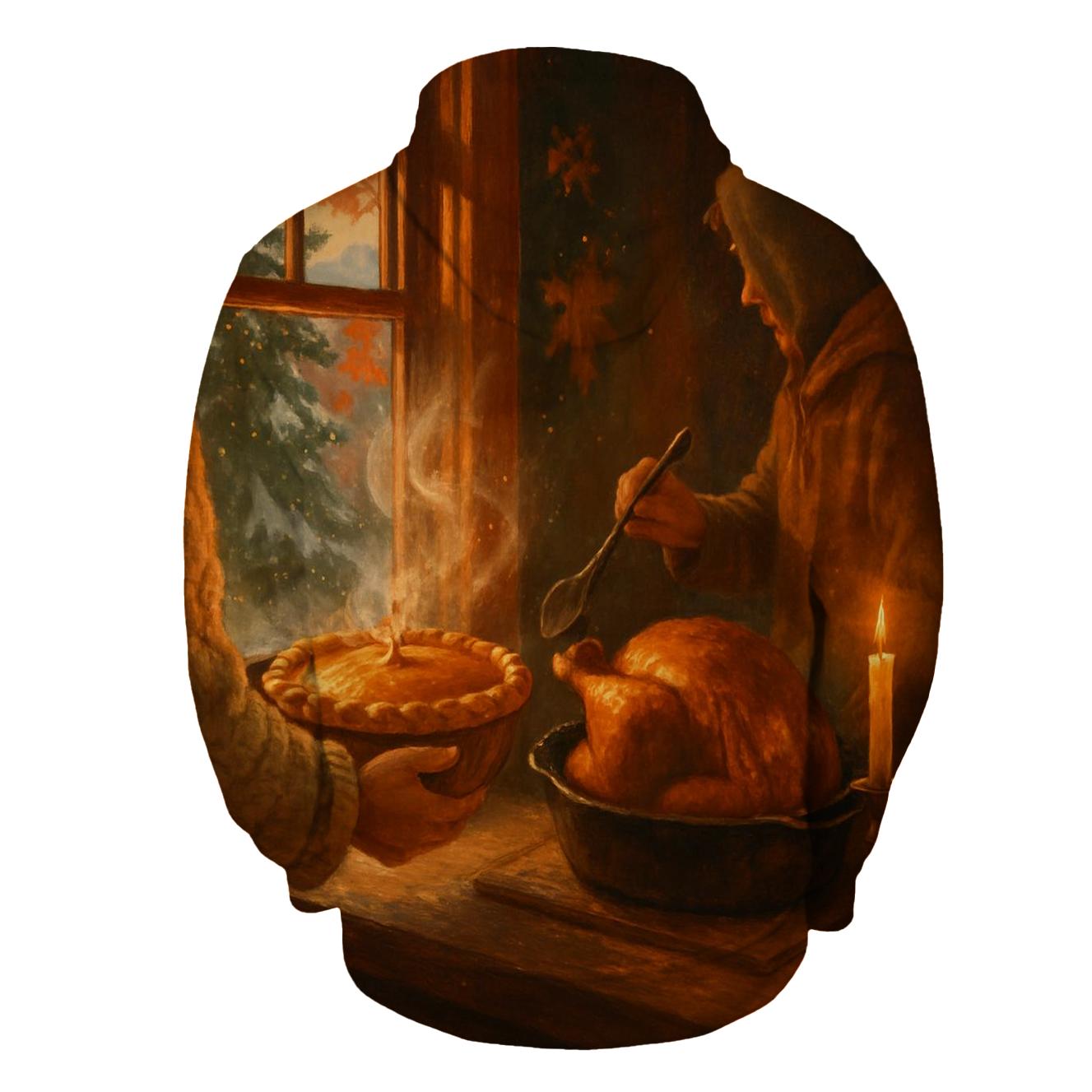 Cozy Cabin Feast Prep Night zip-up hoodies