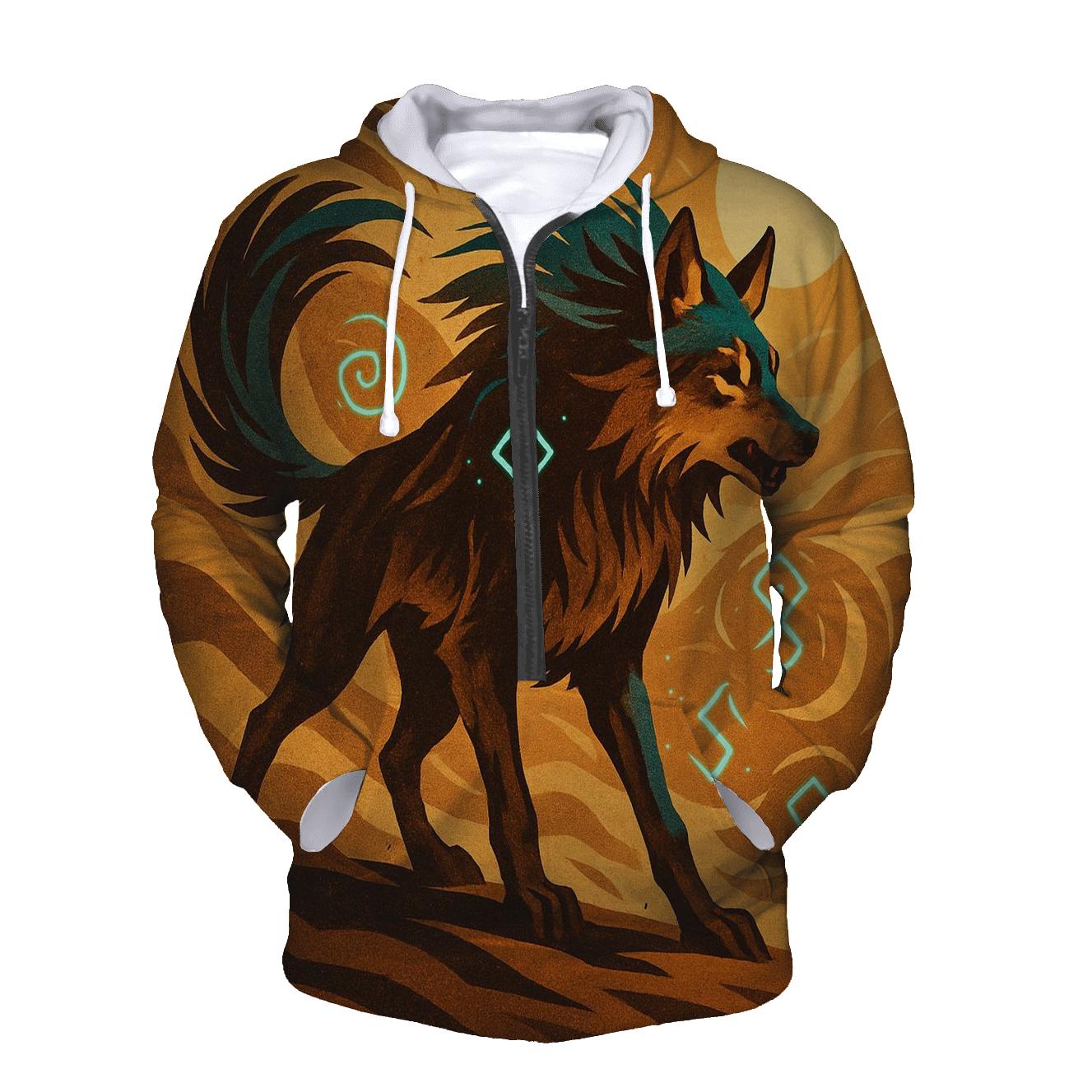 Sandstorm Rune Wolf heavyweight hoodies