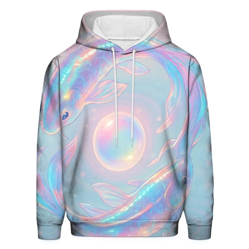 Aurora Glass Koi Spiral premium hoodies
