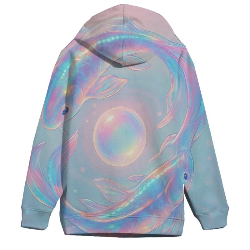 Aurora Glass Koi Spiral premium hoodies