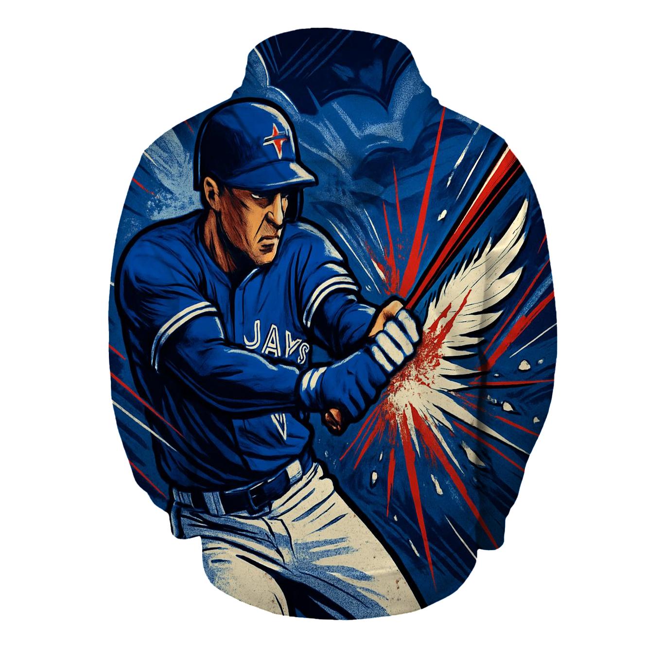 Sky Breaker Blue Jays Slugger embroidered hoodies