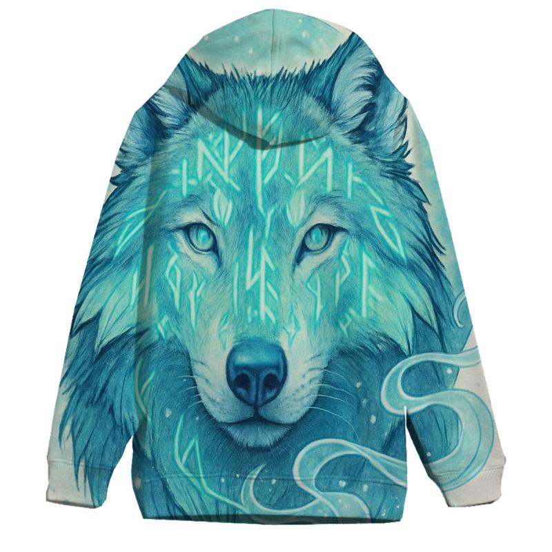 Aurora Scribe Wolf printed hoodies