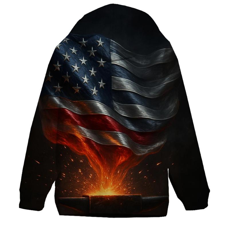 Forge Of Liberty Flag lightweight hoodies