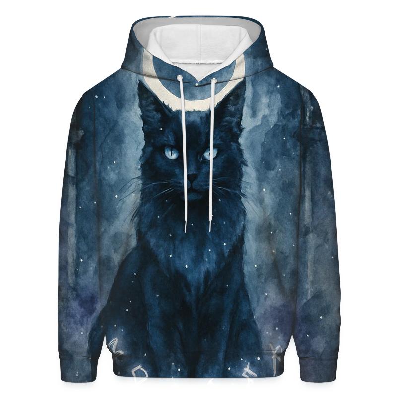 Moonlit Rune Guardian Cat hoodie styles