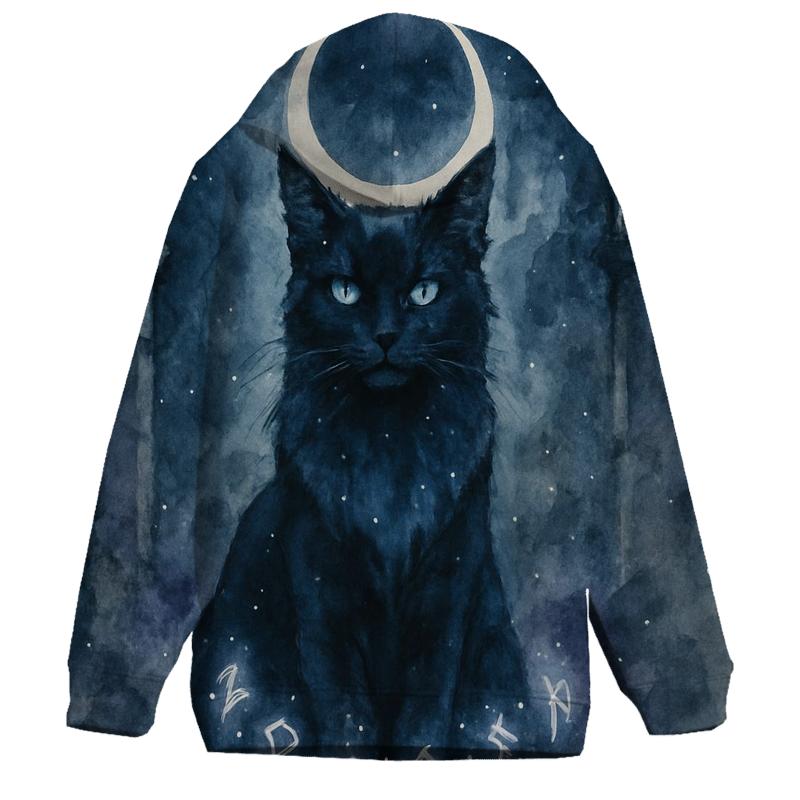 Moonlit Rune Guardian Cat hoodie styles