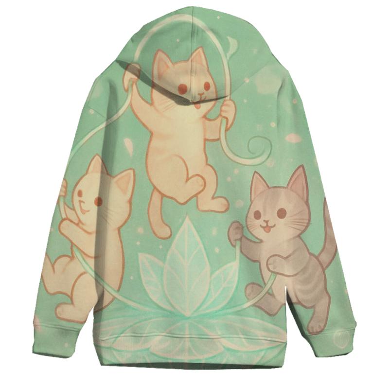 Crystal Garden Cat Carousel zip-up hoodies