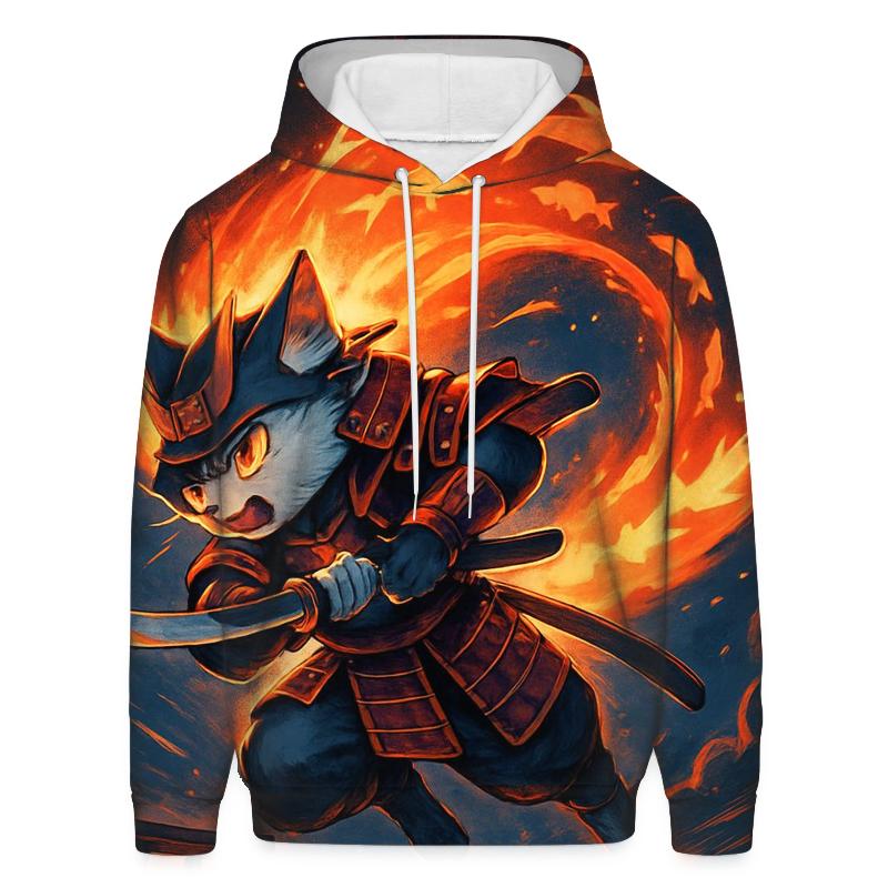 Koi Comet Samurai Cat custom hoodies