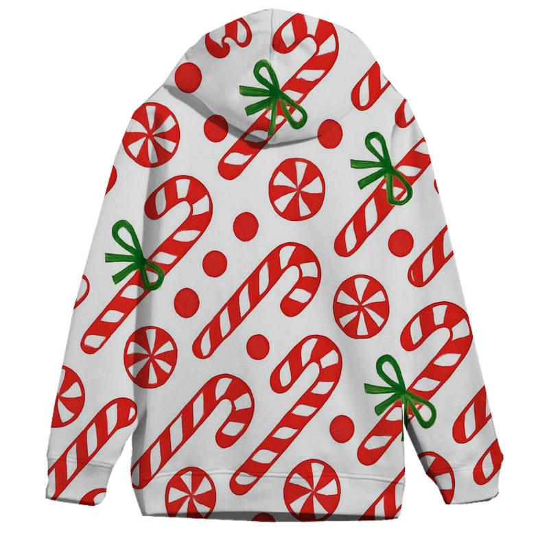Candy Cane Diagonal Stripe Weave On White Background premium hoodies