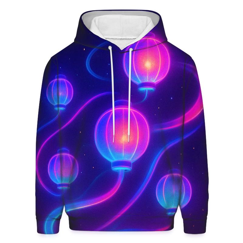 Neon Orbit Lantern Field lightweight hoodies