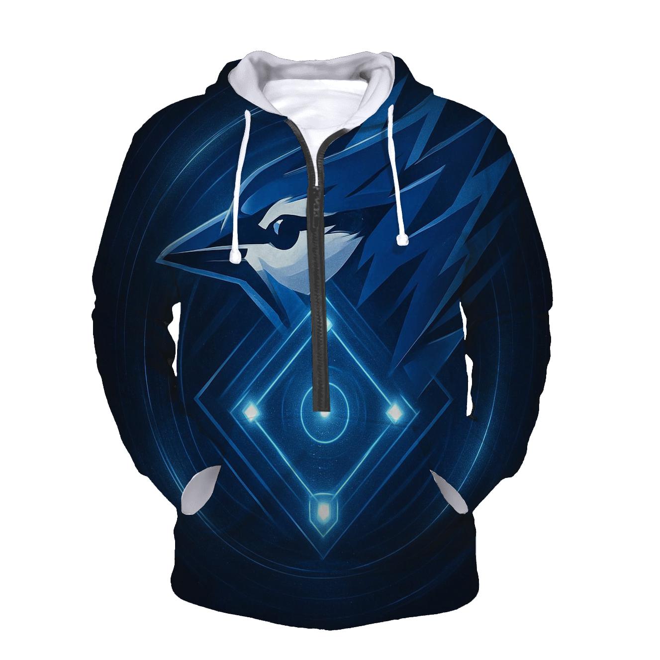 Diamond Pulse In Blue Jays Motion graphic hoodies