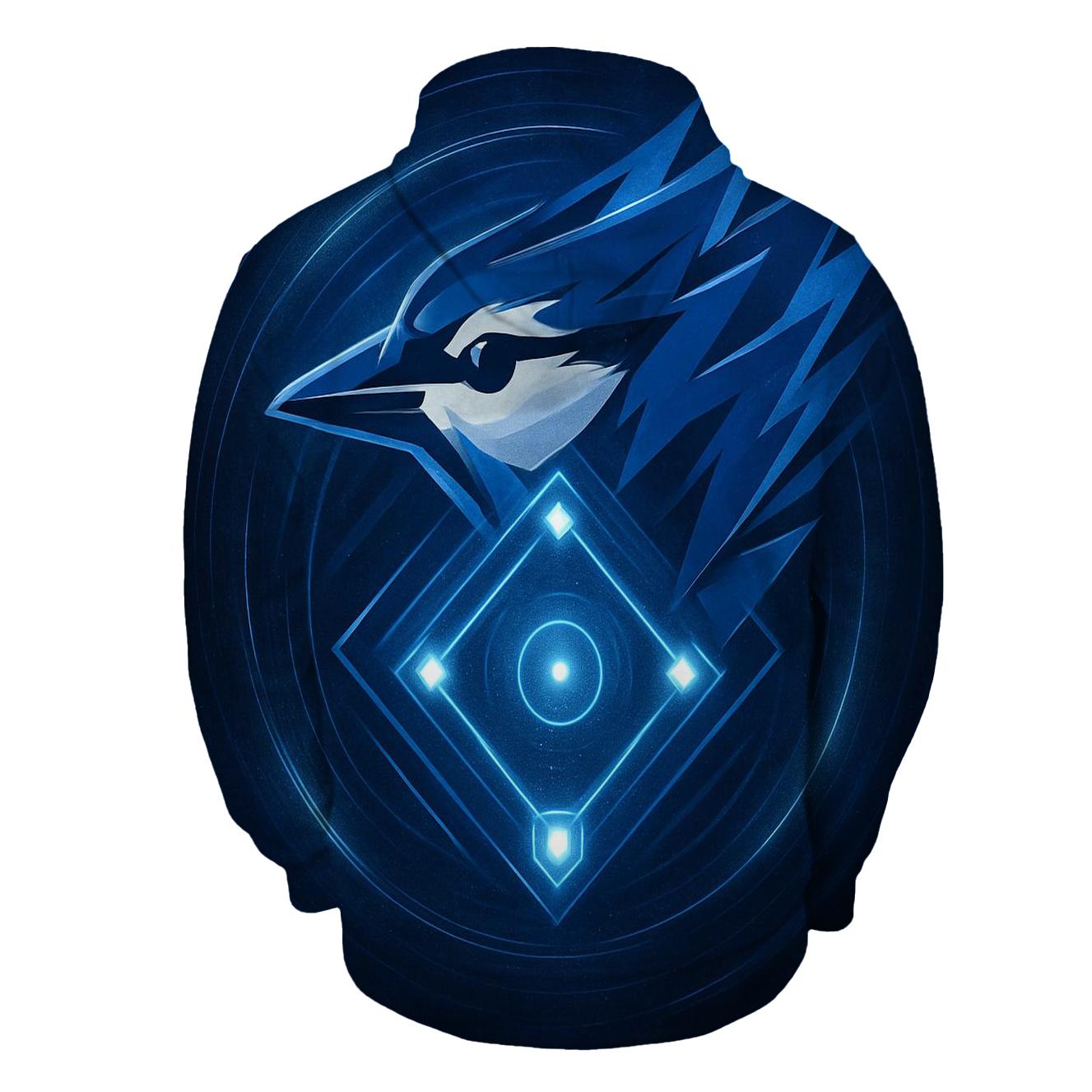 Diamond Pulse In Blue Jays Motion graphic hoodies