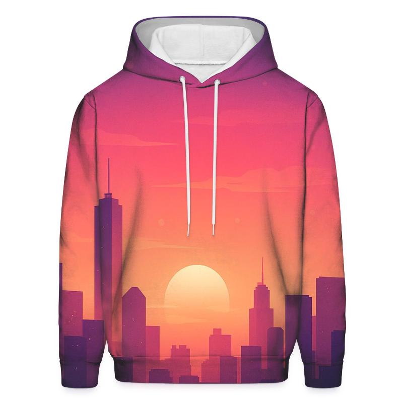 Skyline Afterglow Drift graphic hoodies