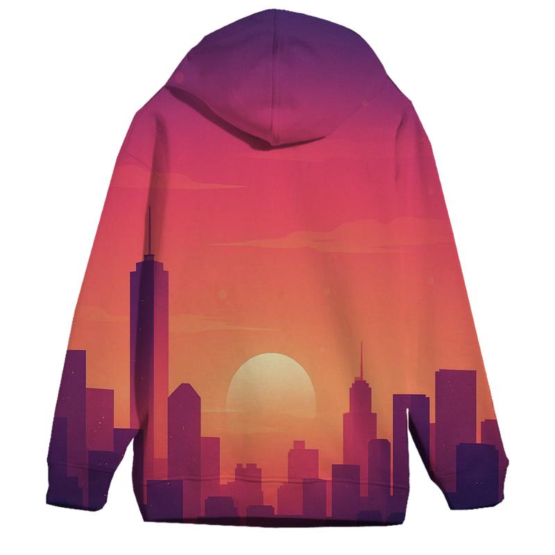 Skyline Afterglow Drift graphic hoodies
