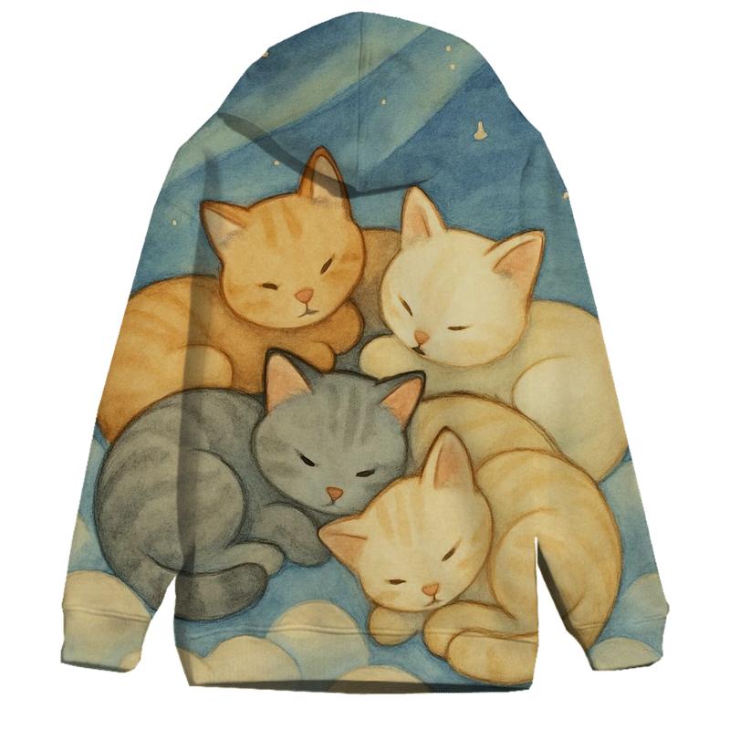Cloud Quilt Stargazer Cats hoodie styles