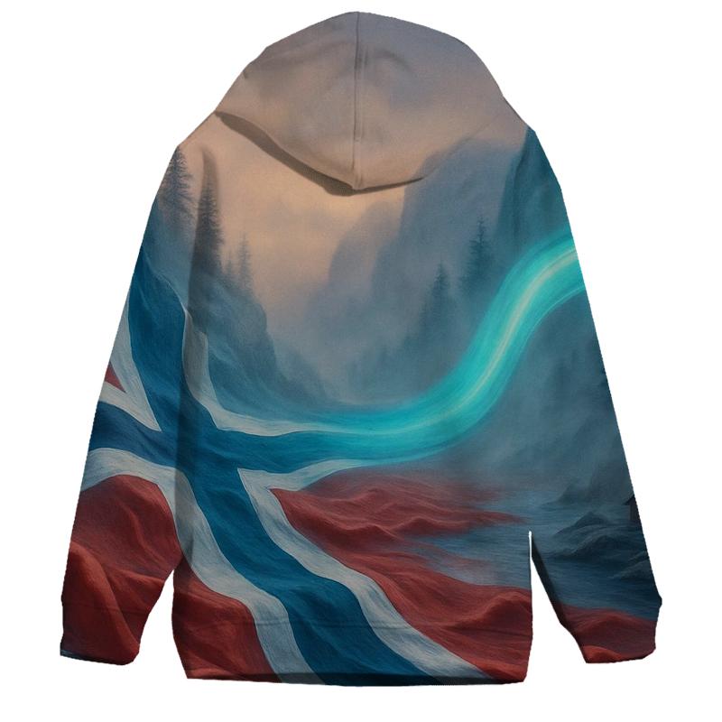 Aurora Fjord Flag Norway hoodies fashion