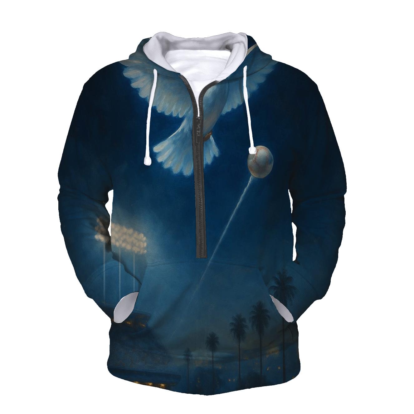 Dove Over Floodlit Field custom hoodies