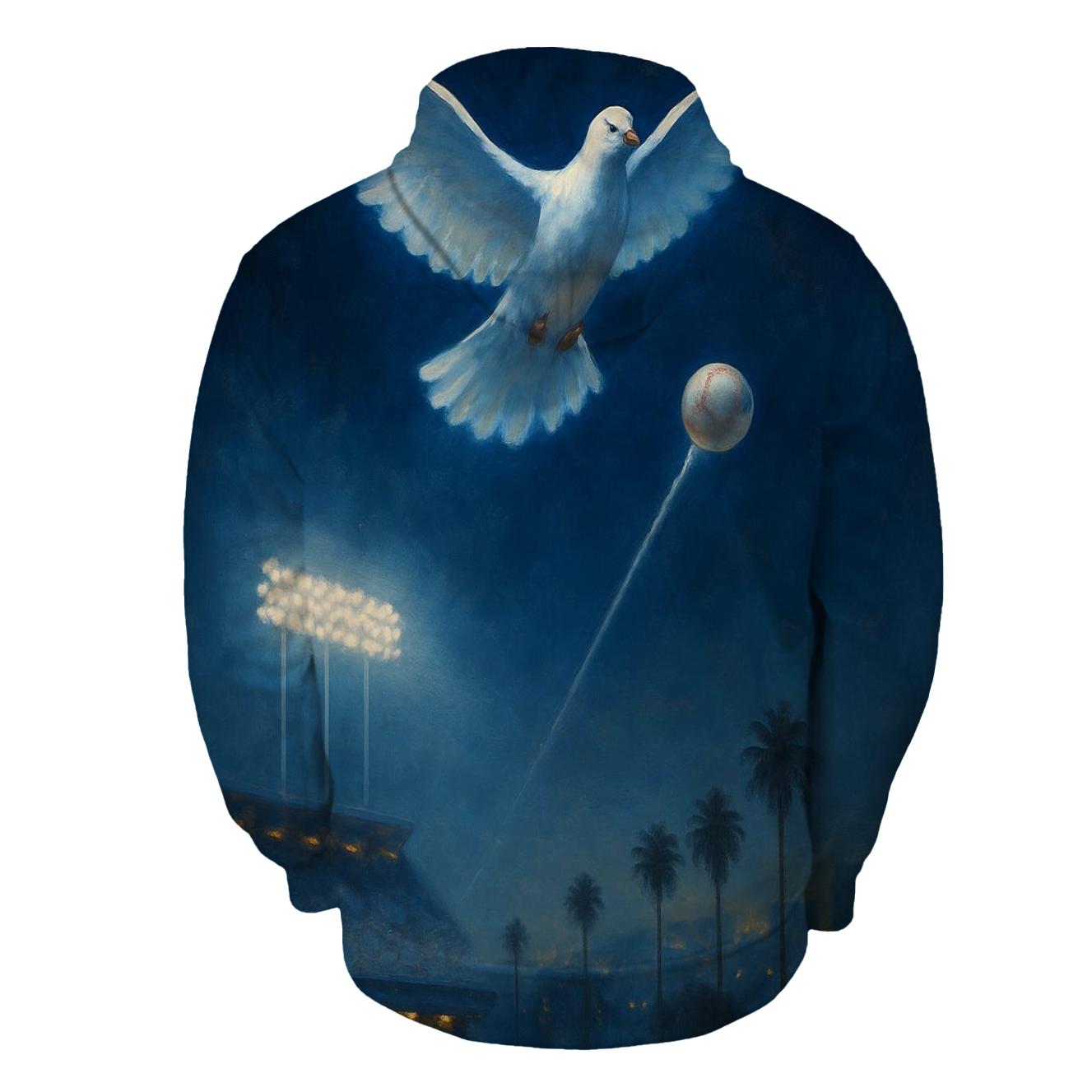 Dove Over Floodlit Field custom hoodies