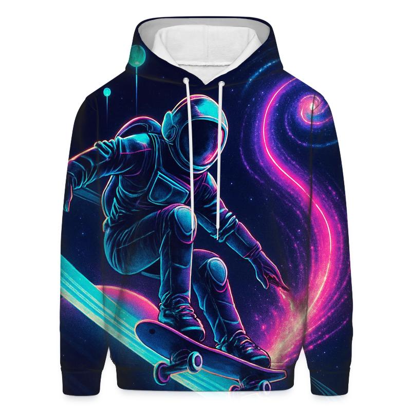 Neon Aurora Skate Orbit printed hoodies