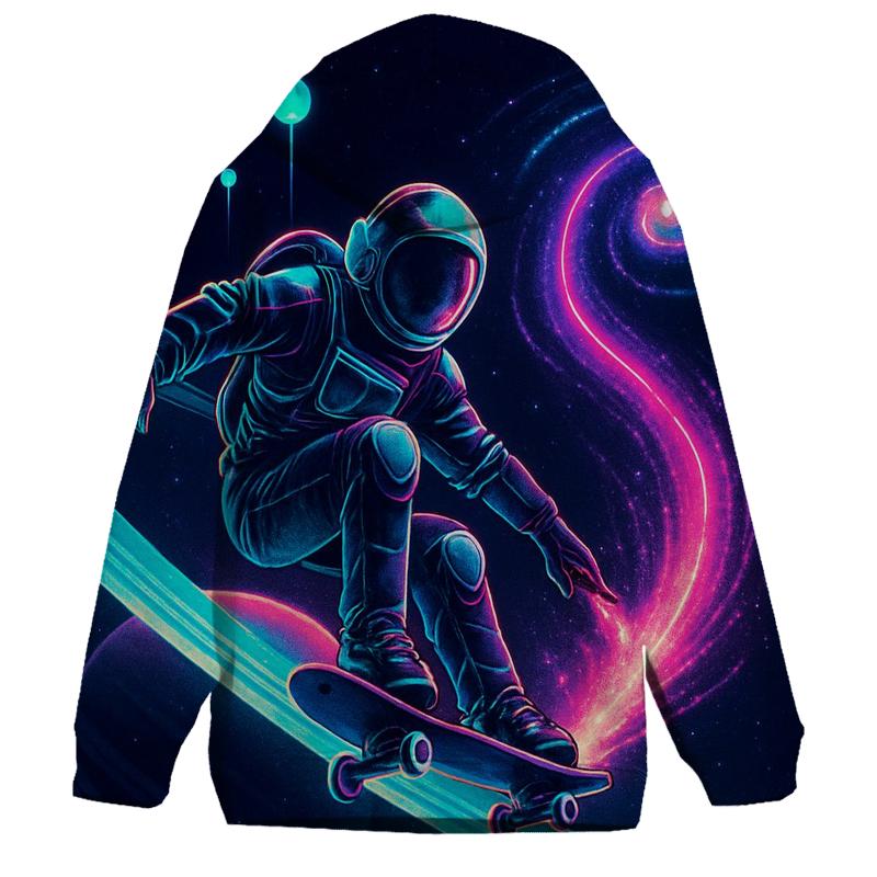 Neon Aurora Skate Orbit printed hoodies