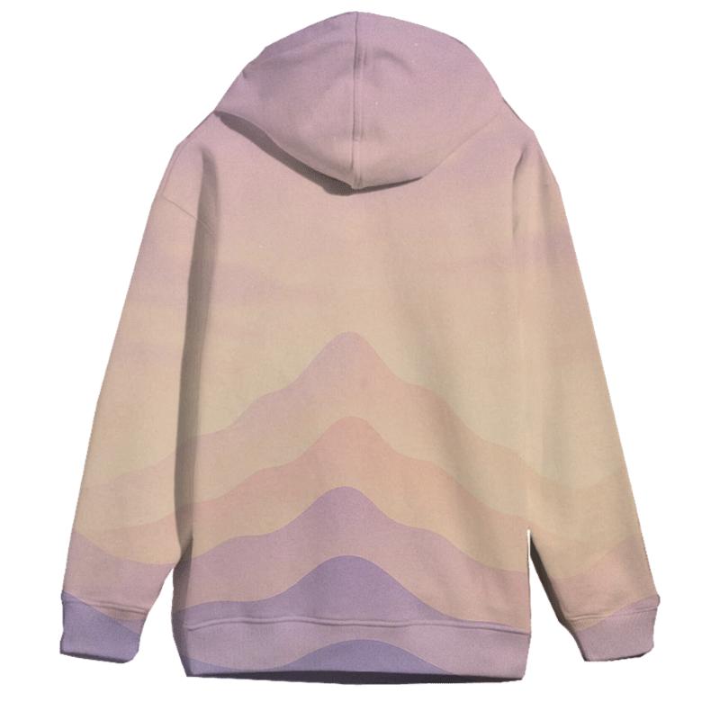 Pastel Mist Mountain Lullaby printed hoodies