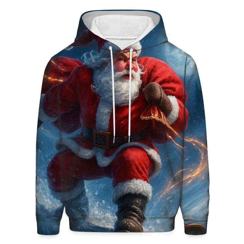 Snowboard Sleigh Santa heavyweight hoodies