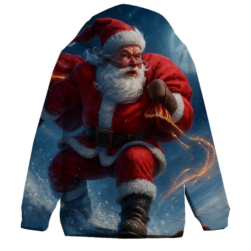 Snowboard Sleigh Santa heavyweight hoodies