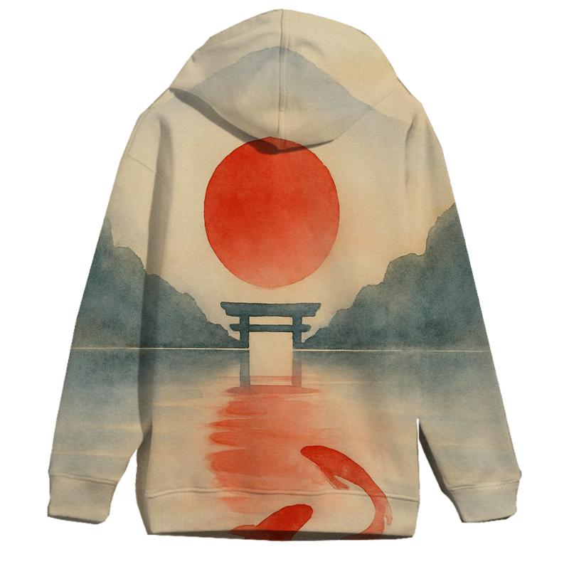 Kintsugi Rising Sun Japan hoodie designs