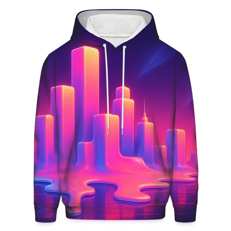 Vaporwave Skyline Meltpool hoodie designs