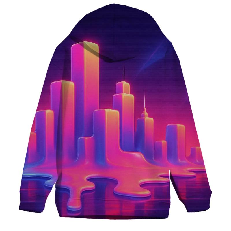 Vaporwave Skyline Meltpool hoodie designs