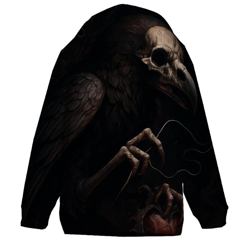 Raven Surgeon Of The Shadow Stitch embroidered hoodies