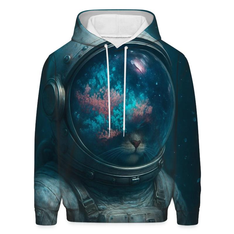 Coral Reef Astronaut Cat hoodie styles