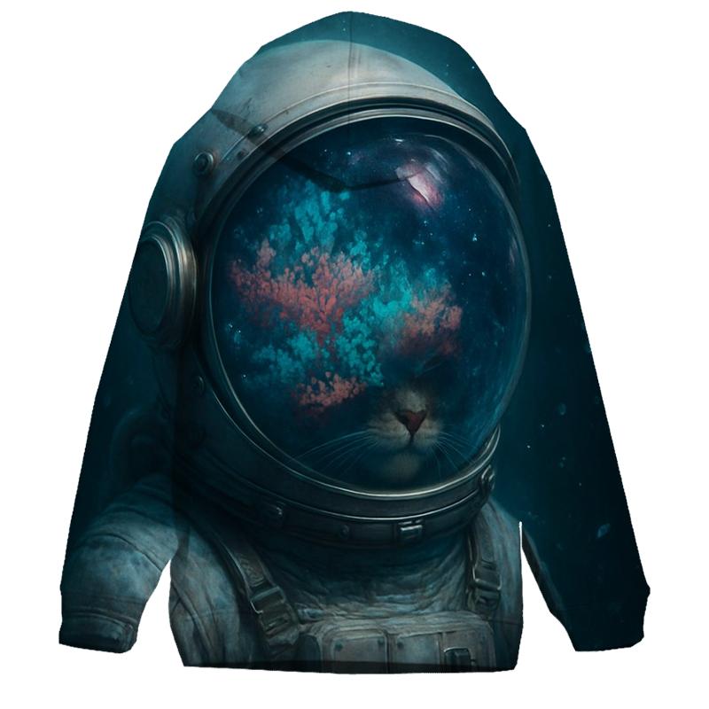 Coral Reef Astronaut Cat hoodie styles
