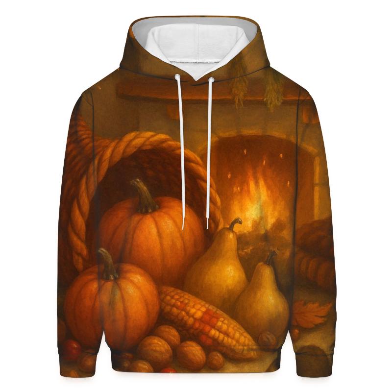 Candlelit Cornucopia Hearth zip-up hoodies