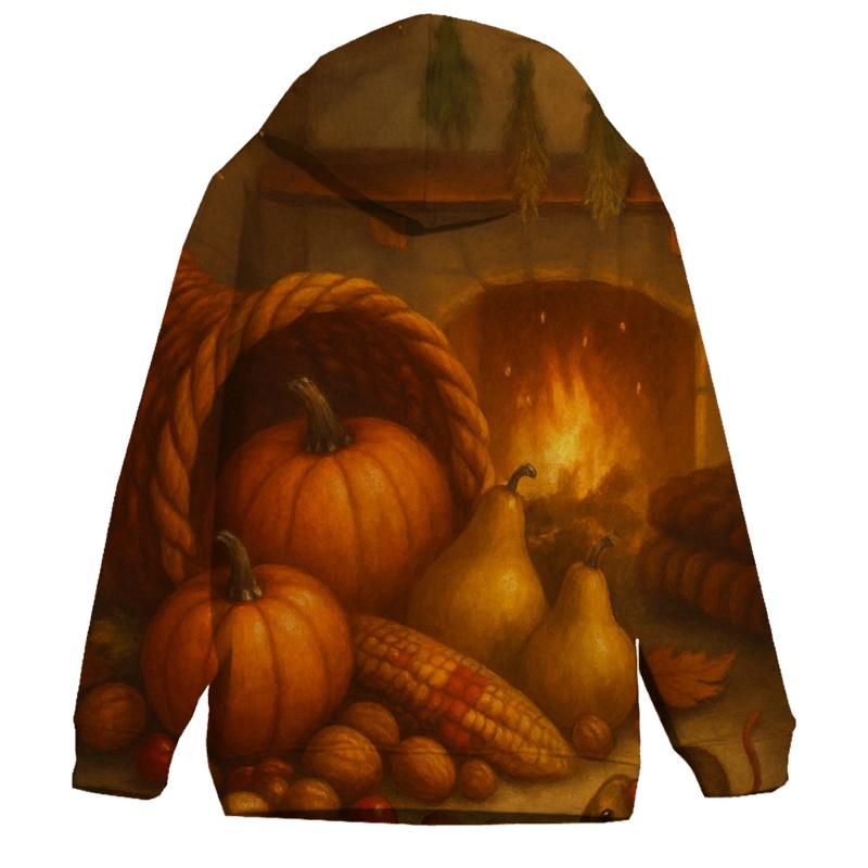 Candlelit Cornucopia Hearth zip-up hoodies