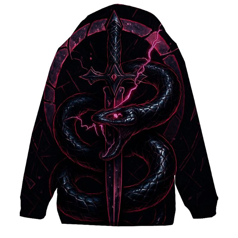 Obsidian Dagger And Serpent Halo hoodie designs