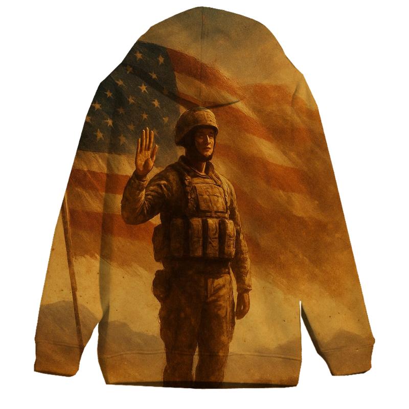 Desert Oath In Rising Dust graphic hoodies