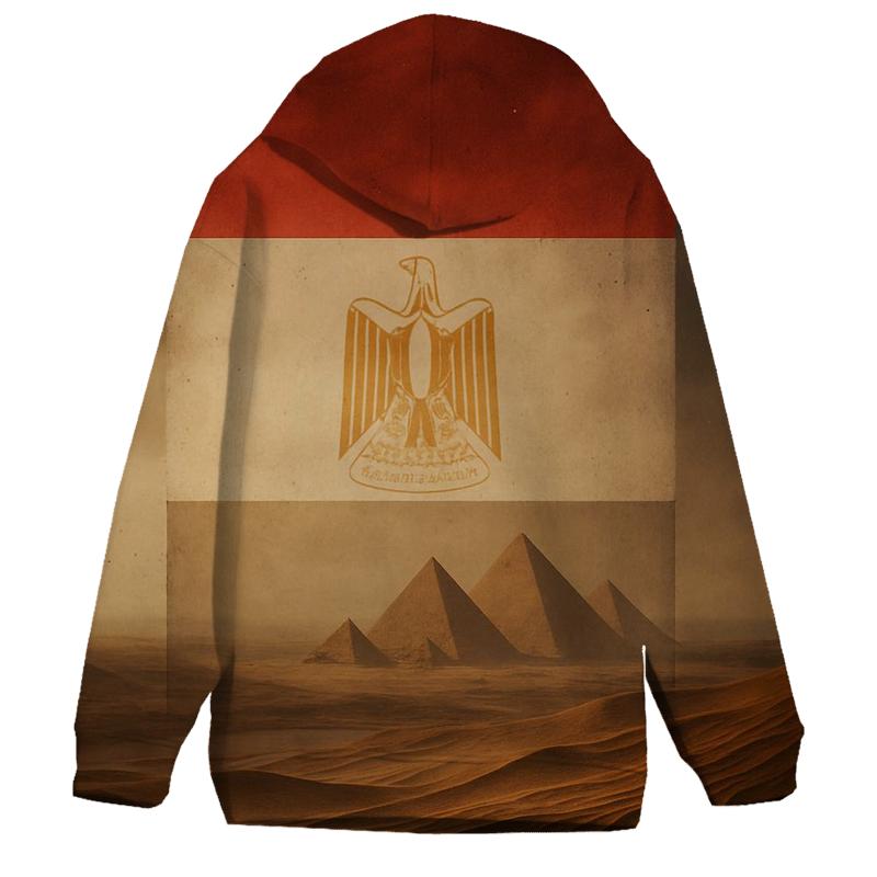 Double Exposure Pyramids Egypt graphic hoodies