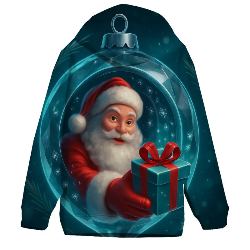 Crystal Ornament Portal Santa custom hoodies