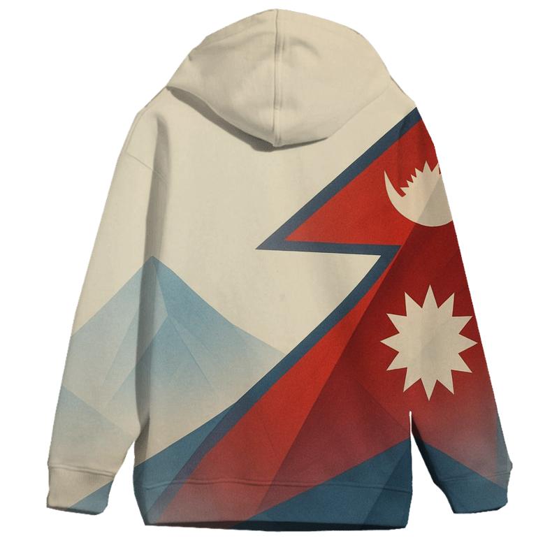 Geometric Peaks Nepal pullover hoodies