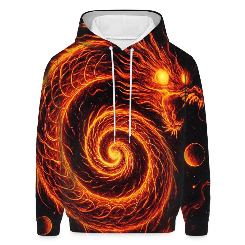 Solar Flare Dragon Spiral hoodies fashion