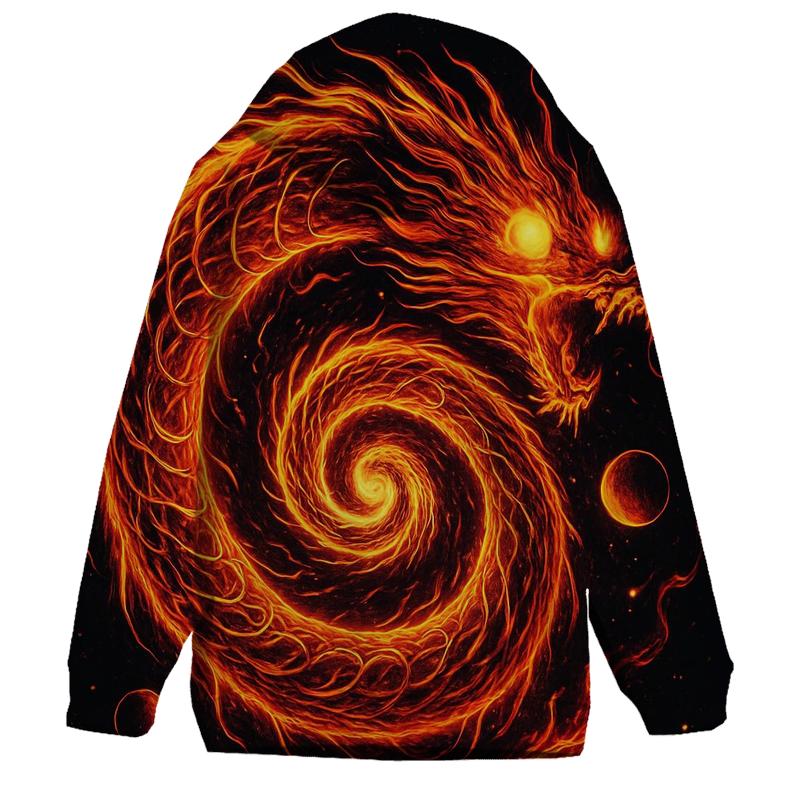 Solar Flare Dragon Spiral hoodies fashion