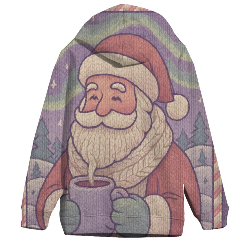 Knitted Northern Lights Santa hoodie styles