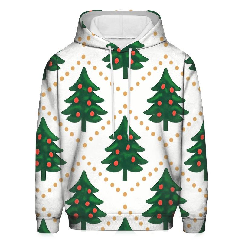 Christmas Tree Chevron Bands On White Background custom hoodies
