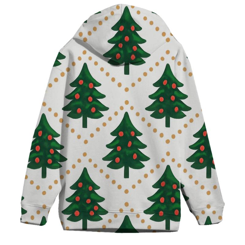Christmas Tree Chevron Bands On White Background custom hoodies