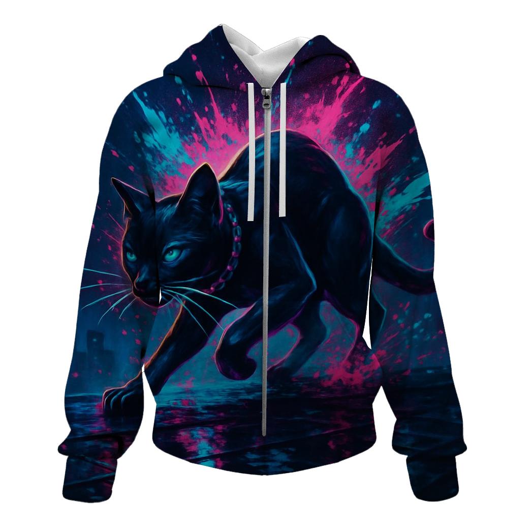 Prism Prowler Alley Cat zip-up hoodies