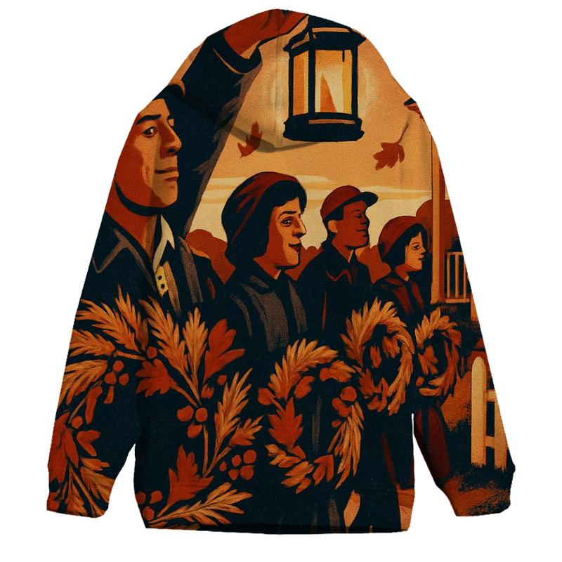 Harvest Wreath Lantern Parade heavyweight hoodies