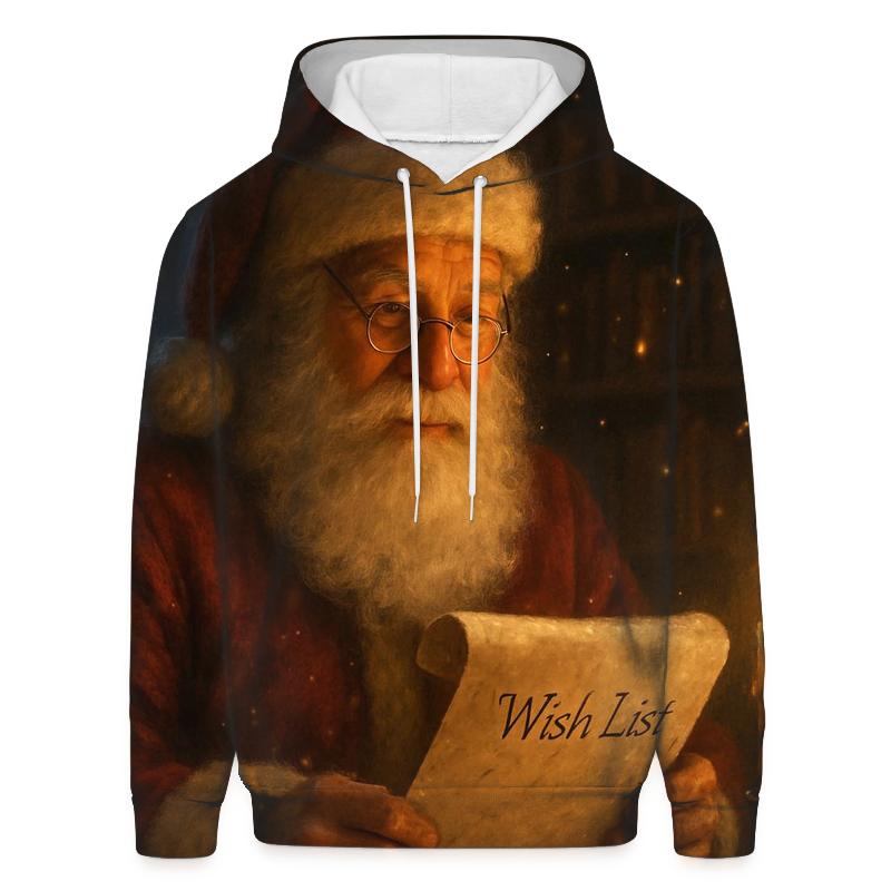 Midnight Library Santa heavyweight hoodies
